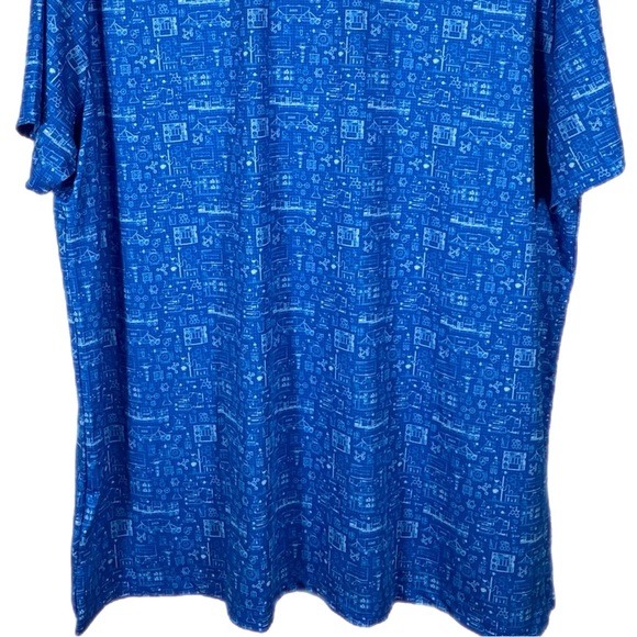 Fore Fathers Performance Polo XXL Blue Soft Breathable Fabric Chemical Print - Picture 10 of 12